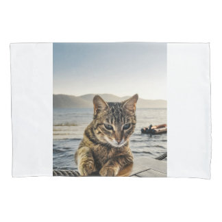 "Hier bin ich" sage die Katze Kissenbezug
