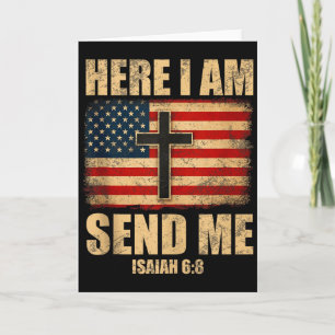 Hier bin ich, sende mich Jesaja 6_8 Amerikanische  Karte