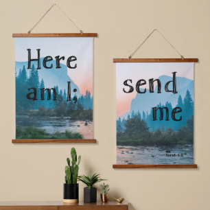 Hier bin ich - Tapestry Duo Wandteppich Mit Holzrahmen