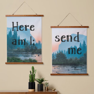 Hier bin ich - Tapestry Duo Wandteppich Mit Holzrahmen