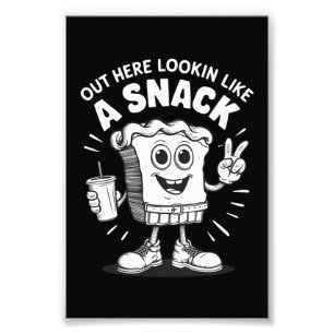 Hier draußen aussehend wie ein Snack Weihnachtsbau Fotodruck