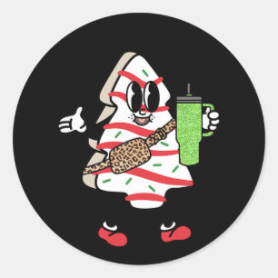 hier draußen, die wie eine kleine Zwischenmahlzeit Runder Aufkleber