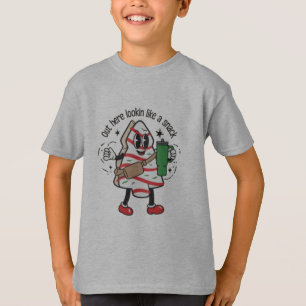 Hier draußen sehe ich aus wie ein Snack-Weihnachts T-Shirt