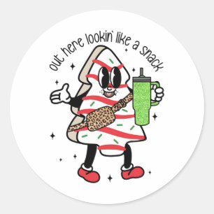 Hier draußen sehe ich wie ein Snack für Männer Fra Runder Aufkleber