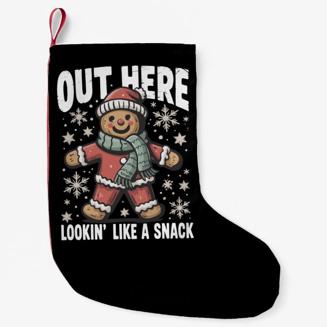 Hier draußen sieht man wie ein Snack Lebkuchen Wei Kleiner Weihnachtsstrumpf (Vorderseite)
