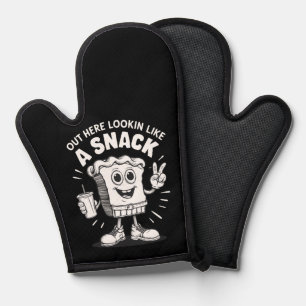 Hier draußen sieht man wie ein Snack Weihnachtsbau Ofenhandschuh