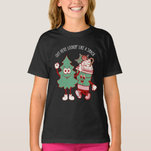 Hier draußen sieht man wie ein Snack Weihnachtsbau T-Shirt