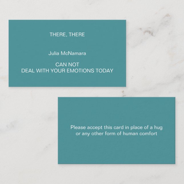 HIER EINE HUG-Calling Card Telefonnummerkarte (Vorne/Hinten)