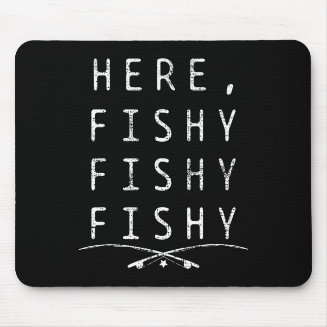 Hier Fischer Angler  Mousepad (Vorne)
