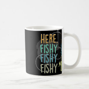 Hier Fischer Fischer Angelrute Fisch Angeln Sagt Kaffeetasse