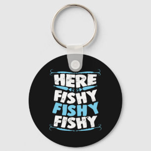 Hier Fischig Fischig Fischig T-Shirt Männer Frauen Schlüsselanhänger