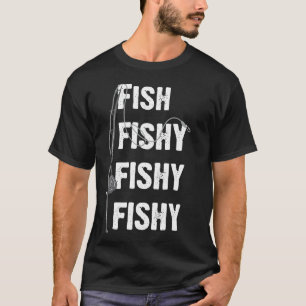 Hier Fischiger Angel-Shirt Lustiger Fisch Dad Gesc T-Shirt