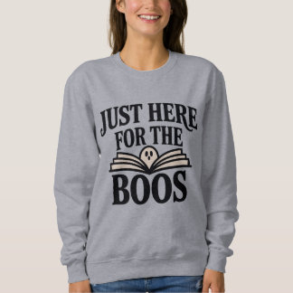 Hier für Boos, Halloween-Buch Lover Sweatshirt