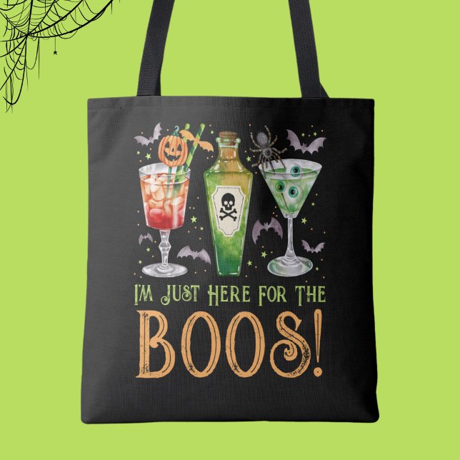 Hier für Boos Halloween Cocktails Tasche (Here for the Boos Halloween Cocktails Tote Bag)