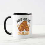 Hier für Challah Funny Jewish Hanukkah Brot Tasse<br><div class="desc">chanukah, menorah, hanukkah, dreidel, jüdisch, Chrismukkah, Ferien, Horah, Weihnachten, Herausforderung</div>