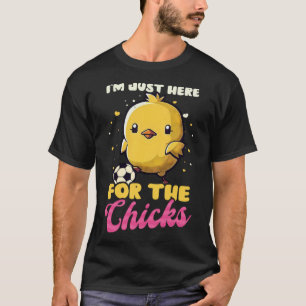 Hier für Chicks Fußball Ostern T-Shirt