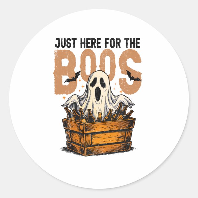 Hier für das Boos Halloween Runder Aufkleber (Vorderseite)