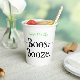 Hier für das Booze Funny Adult Halloween-Party Pappbecher