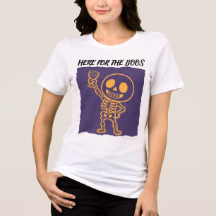 Hier für das Buh lustiges Skelett Halloween Tri-Blend Shirt