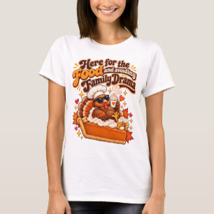 Hier für das Essen Lustiger Erntedank T-Shirt