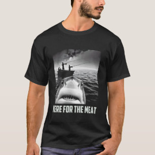 Hier für das Fleisch - Lustiges Hai-Selfie-Angeln  T-Shirt