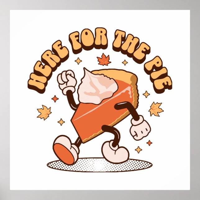 Hier für das Pie - Funny Erntedank Pumpkin Pie Poster (Vorne)