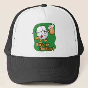 Hier für den Bier-Cartoon-Golfspieler Truckerkappe