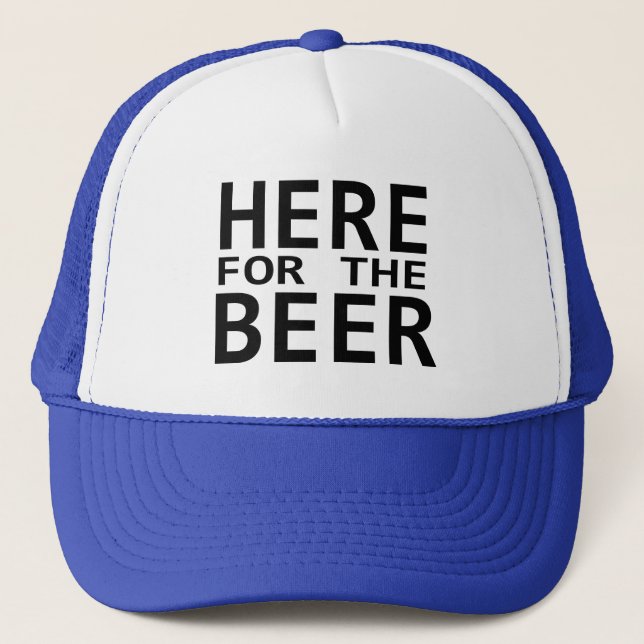 Hier für den Bier-Spaßjunggeselle-Partyhut Truckerkappe (Vorderseite)