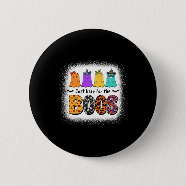 Hier für den Boos Ghost Halloween Kostümjunge Button (Vorderseite)
