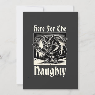Hier für den unartigen Krampus Gruseliges Xmas Teu Einladung