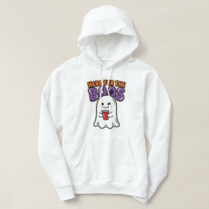 Hier Für Die Buhs Süße Geist Halloween-Party-Kunst Hoodie