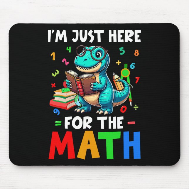 Hier für die Mathe Süße T-Rex Zählzahl Mathe  Mousepad (Vorne)