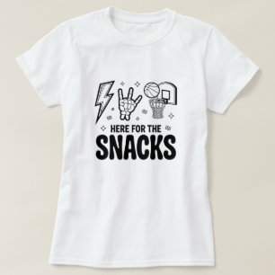 Hier für die Snacks Lustiger Basketball Foodie T-S T-Shirt