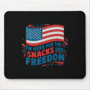 Hier für die Snacks und Freiheit Vintag 4. Juli Mousepad