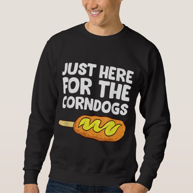 Hier für Maishunde Funny Corndog Sweatshirt (Vorderseite)
