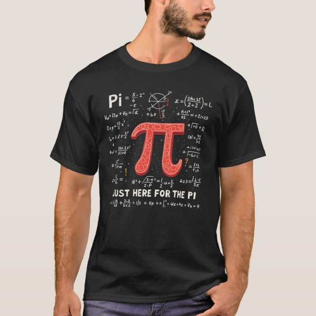 Hier für Pi Funny Mathe T-Shirt (Vorderseite)