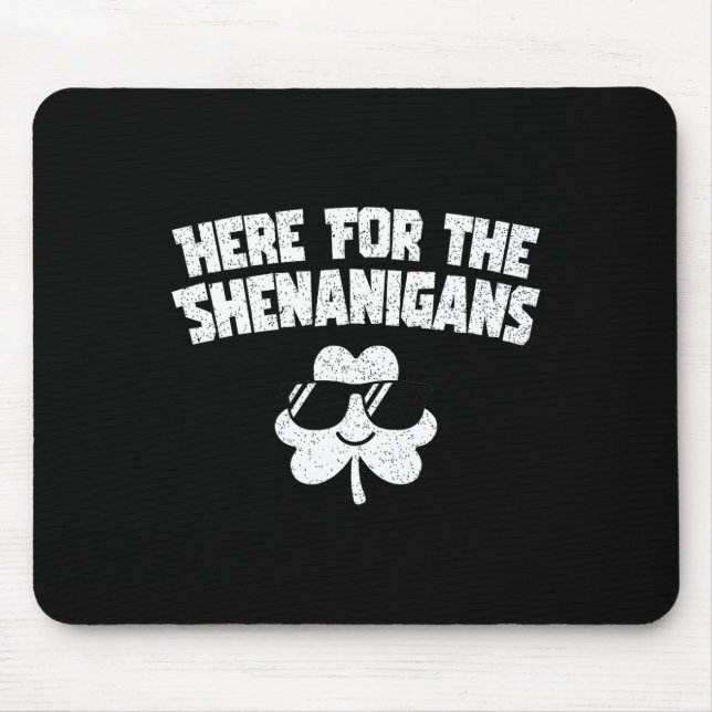 Hier für Shenanigans Funny St Patricks Day Men Win Mousepad (Vorne)
