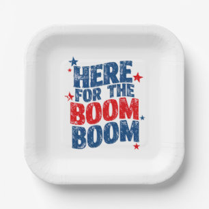 Hier für The Boom 4. Juli Patriotic Pappteller