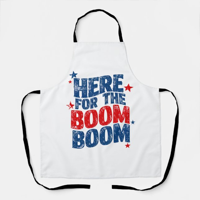 Hier für The Boom 4. Juli Patriotic Schürze (Vorderseite)