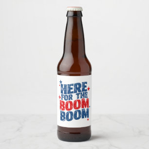 Hier für The Boom 4. Juli Patriotisch  Bierflaschenetikett