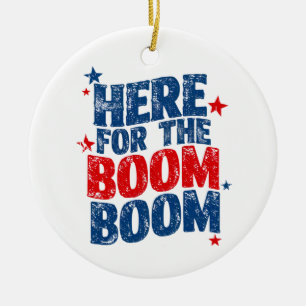 Hier für The Boom 4. Juli Patriotisch  Keramik Ornament