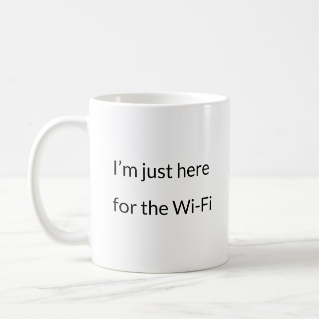 Hier für Wi-Fi - Relative Remote Work-Tasse Kaffeetasse (Links)