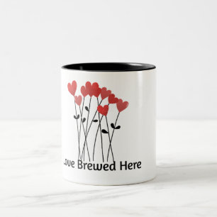 Hier gebraute Liebe Kaffeetasse Romantisches Her