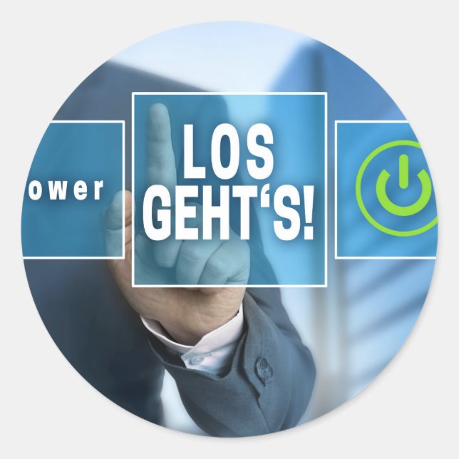 Hier geht es zum Touchscreen-Konzept (deutsch los  Runder Aufkleber (Vorderseite)