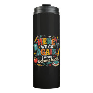 Hier geht's wieder los, ich meine, willkommen zurü thermosbecher