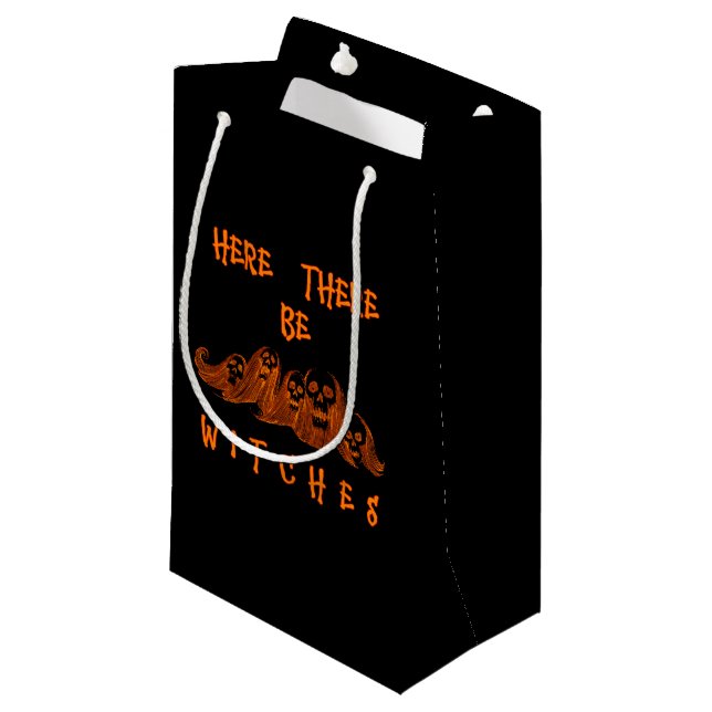 Hier gibt es Hexen Geschenktasche Kleine Geschenktüte (Vorderseite Schrägansicht)