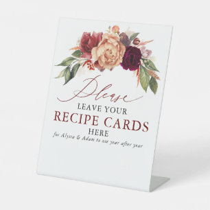 Hier Herbst Brautparty Ihre Rezeptionskarten verla Sockelschild