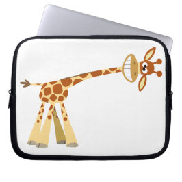 Hier, hier, hier! Cartoon-Giraffe Laptop-Sieb! Laptopschutzhülle