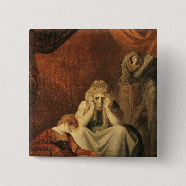 Hier ich und Sorge Sit Button (Vorderseite)