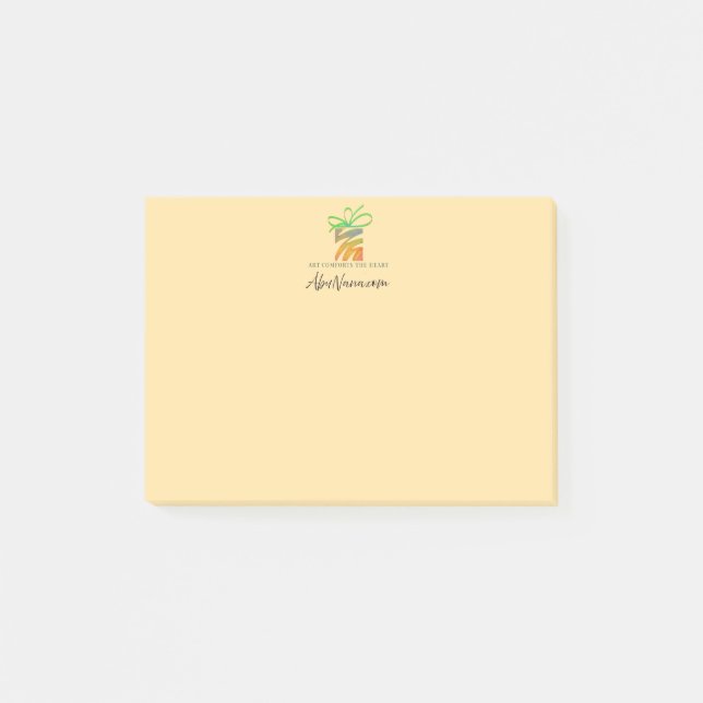 Hier Ihre Logo-Tablette Post-it Klebezettel (Vorderseite)